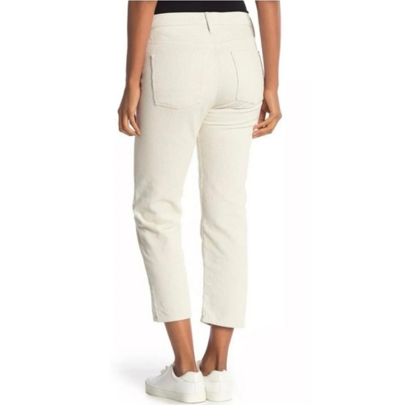 VINCE Women's Slouch Cropped Corduroy Pants Winter White Size 12 Minimialist - Picture 4 of 10
